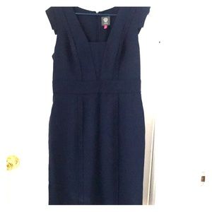 Navy Vince Camuto cap sleeve dress sz12